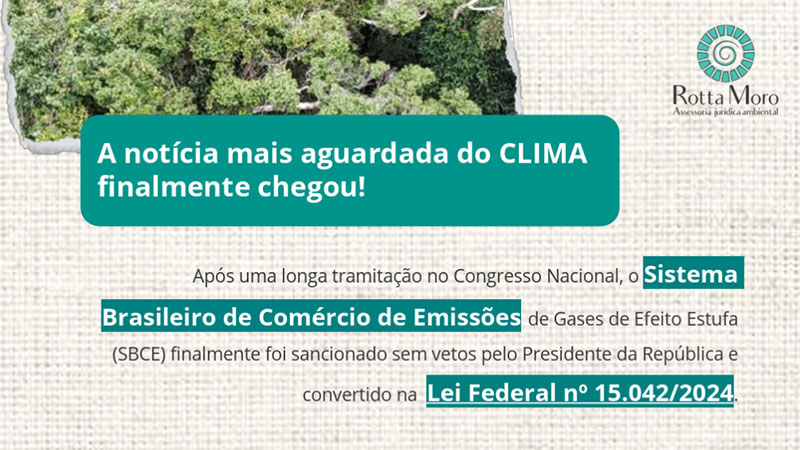 📢Alerta Ambiental: publica da Lei do SBCE!