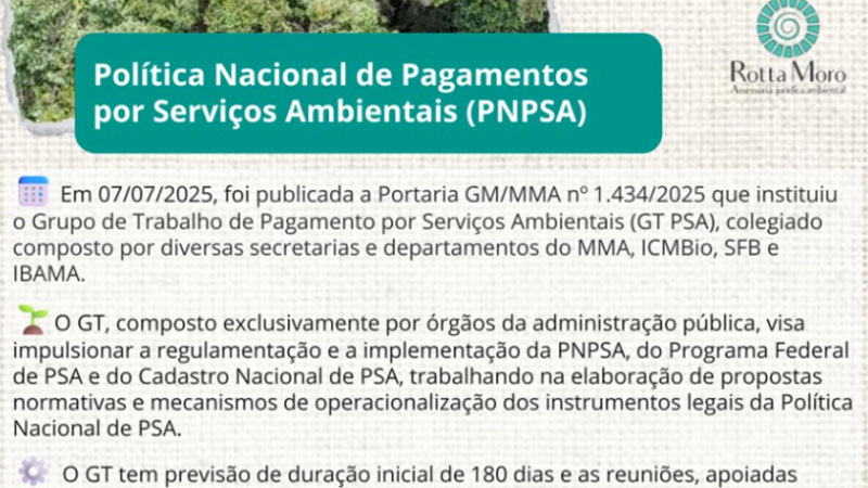 📢Alerta Ambiental: novidades sobre Pagamentos por Serviços Ambientais!